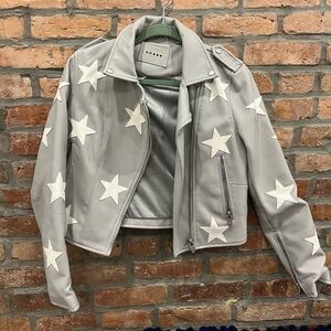 Blank NYC leather jacket with stars